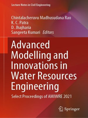cover image of Advanced Modelling and Innovations in Water Resources Engineering